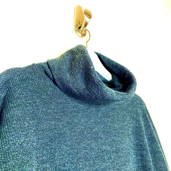 Gianni Bini GB Green Turtleneck 3/4 Sleeve Sweater Dress Sz M - Picture 2 of 6